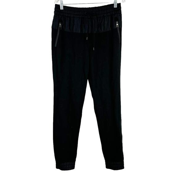 Canali NWOT Black Edition Tonal Tech Joggers Black Size 48 (US 32) Zip Pocket - Picture 2 of 9